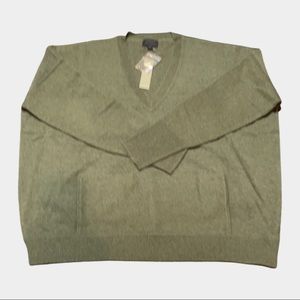 J Crew Collection Italian Cashmere Oversized V-neck sweater
